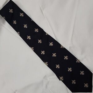 Classic Black Fleur-de-Lis Men's Tie